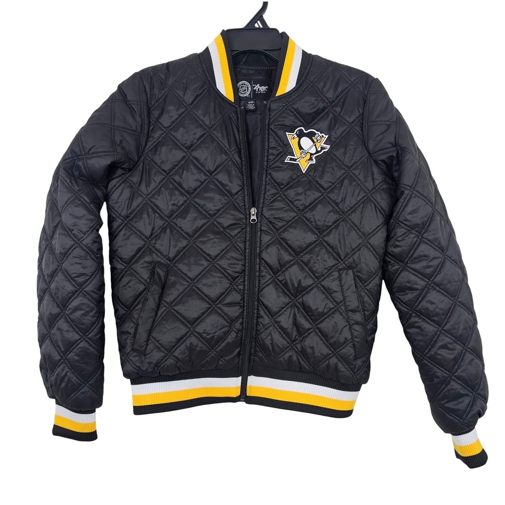 Pittsburgh Penguins NHL G-III 4her Carl BanksQuilted Bomber Jacket Black Women S